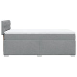 Box Spring Bed with Mattress Light Grey 90x200 cm Fabric 3285778