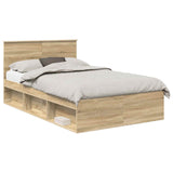 Bed Frame with Headboard Sonoma 120 x 200 cm Engineered wood 3407906
