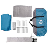 Family Tent with Rainfly Water-resistant tunnel Blue 18-Person 42017461
