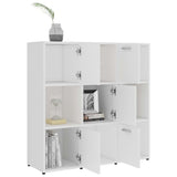 Book Cabinet White 90x30x90 cm Engineered Wood 802930