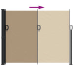 ZNTS Retractable Side Awning Taupe 170x300 cm 4004334