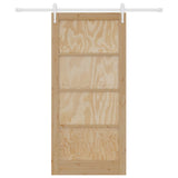 Sliding Door ORKDAL Brown 93 x 202 cm Solid Pine Wood 3333710