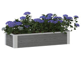 Garden Raised Bed Grey 75 x 30 x 22 cm WPC and Aluminium 42039080