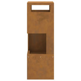 Fire Pit Brown 35 x 35 x 100 cm Weathering Steel 858931