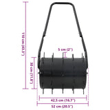 Lawn Roller Pull with Aerator Clamps Black 110 x 52 cm Iron 3422172