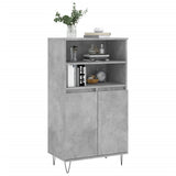 Highboard Concrete Grey 60x36x110 cm Engineered Wood 831488