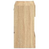 TV Wall Cabinet with LED Lights Sonoma Oak 58.5x30x60.5 cm 837094