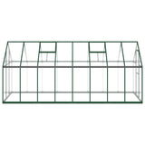 Greenhouse with Base Frame Green 445x169x195 cm Aluminium 3266333