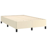 Bed Frame without Mattress Cream 120x190 cm Small Double Faux Leather 379524