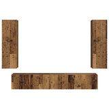 TV Cabinet Set Wall-mounted 3 pcs Old Wood Engineered Wood 3408986