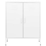 Storage Cabinet White Steel Medium Storage Cabinet Rectangular 336170