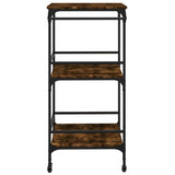 Kitchen Trolley Smoked Oak 60.5x50x105 cm Engineered Wood 842338
