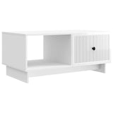 Coffee Table High Gloss White 90 x 50 x 40 cm Engineered Wood 894039