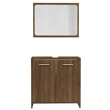 Bathroom Furniture Set Brown Oak Engineered Wood 815530