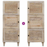Highboard White 40 x 33 x 110 cm Solid mango wood 4018145