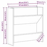 Shoe Cabinet 2 pcs Black Oak 60 x 18 x 60 cm Engineered Wood 875145