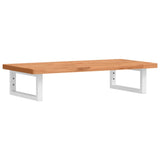 Basin Shelf Wall Mounted Steel and Solid Wood Beech 3302364