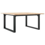 Coffee Table O-Frame 80x80x45 cm Solid Wood Pine and Steel 3282663
