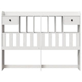 Headboard with Storage White 160 cm Solid Wood Pine 855506