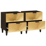 Bedside Cabinet 2 pcs Black and Gold 40 x 33.5 x 46 cm 4017827