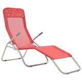 Sunlounger Set of 2 Red Textilene, Powder-coated steel Standard 44339