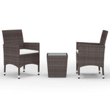 Garden Bistro Set Brown, Cream White 3095934