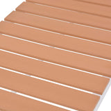 Sunlounger White and brown Aluminium and WPC Standard 42868