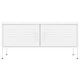 TV Cabinet White 105x35x50 cm Steel 336233