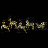 LED Reindeers with 40 LEDs 5 pcs Gold PET 3399388