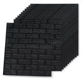 3D Wallpaper Bricks Self-adhesive 40 pcs Black 150726