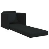 Folding Sofa Bed Black 74 x 77 x 81 cm Fabric 42030491
