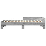Bed Frame without Mattress Grey Sonoma 90x200 cm Engineered Wood 849584