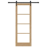 Sliding Door Manual ORKDAL Brown 78 x 211 cm Wood and metal 3332441