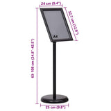 Poster Stands 2 pcs Black 32.7 x 24 x 108 cm Aluminium 3385633