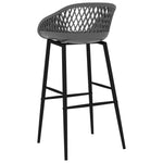 5 Piece Bar Set White and Grey 3057433