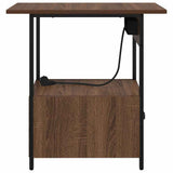 Bedside Cabinet Brown Oak 60 x 30 x 61 cm Engineered Wood 859599