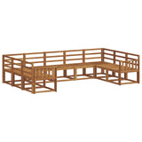 Outdoor Sofa Set 9 pcs Natural Solid Acacia Wood 3366977