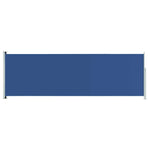 Patio Retractable Side Awning 200x600 cm Blue 317972
