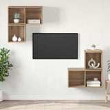 TV Cabinet Set Wall-mounted 4 pcs Artisan Oak Engineered Wood 3393290