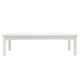 Coffee Table White 110x50x30 cm Solid Wood Pine 814235