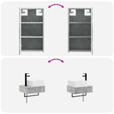 Bathroom Furniture Set 3 pcs Concrete Grey 33 x 34.5 x 160 cm 3406056