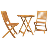 Garden Bistro Set 3 pcs Brown Solid Acacia Wood 42000950
