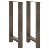 Bar Table Legs Natural Steel 2 pcs 40x cm Steel 4013327