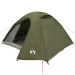 ZNTS Camping Tent Dome 3-Person Olive Green Waterproof 4009615