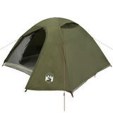 ZNTS Camping Tent Dome 3-Person Olive Green Waterproof 4009615