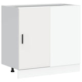 Kitchen Base Cabinet Lyon White Engineered Wood 854289