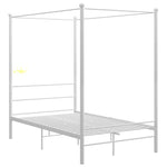 Canopy Bed Frame without Mattress White Metal 120x200 cm 325058