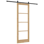 Sliding Door Manual ORKDAL Brown 83 x 232 cm Wood and metal 3332477