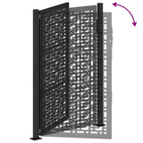 Garden Gate Black 100x150 cm Steel Cross Design 4101001