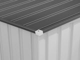 7 x 5ft Galvanised Metal Shed, with Sliding Door - White T3398P325269